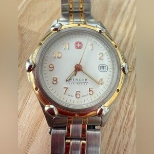 Wenger ladies two toned classic watch NEW BATTERY